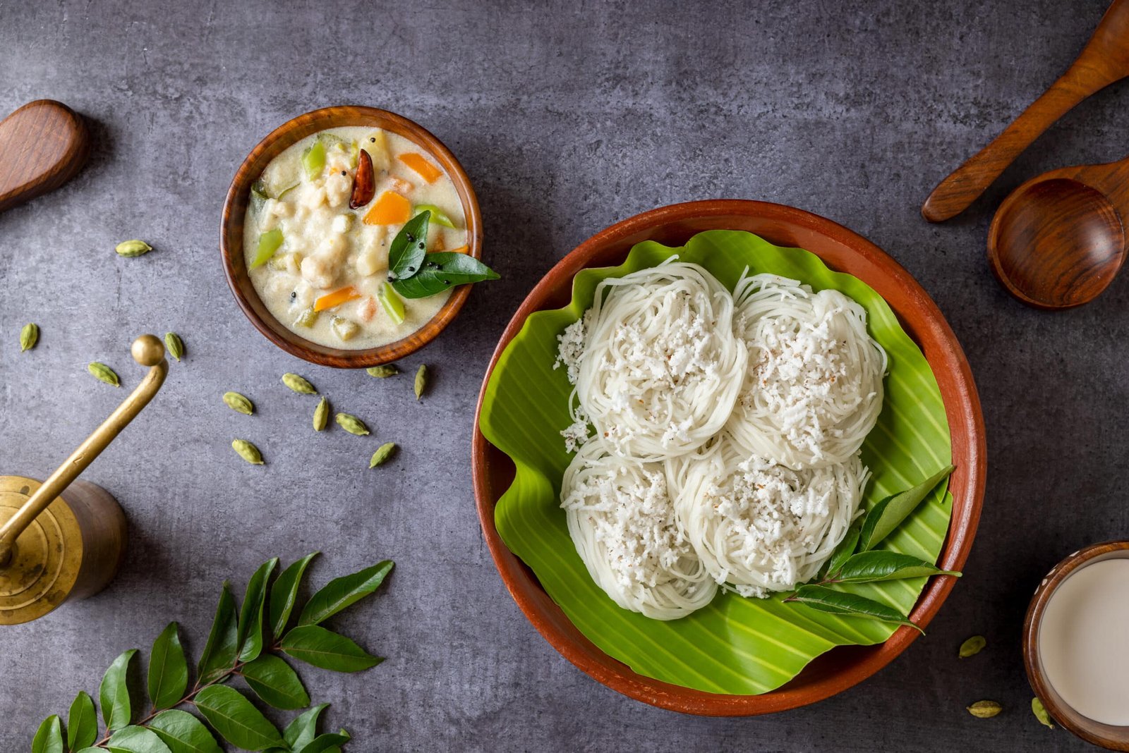 idiyappam and veg stew