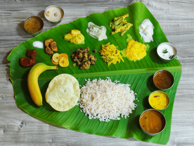 Feast in banana leaf is a traditionally valued custom in Kerala, for the occasions like Onam, Vishu and weddings.